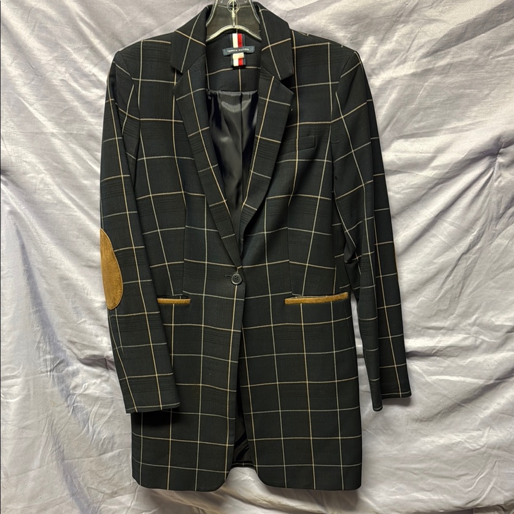 Tommy Hilfiger Black and Brown Blazer